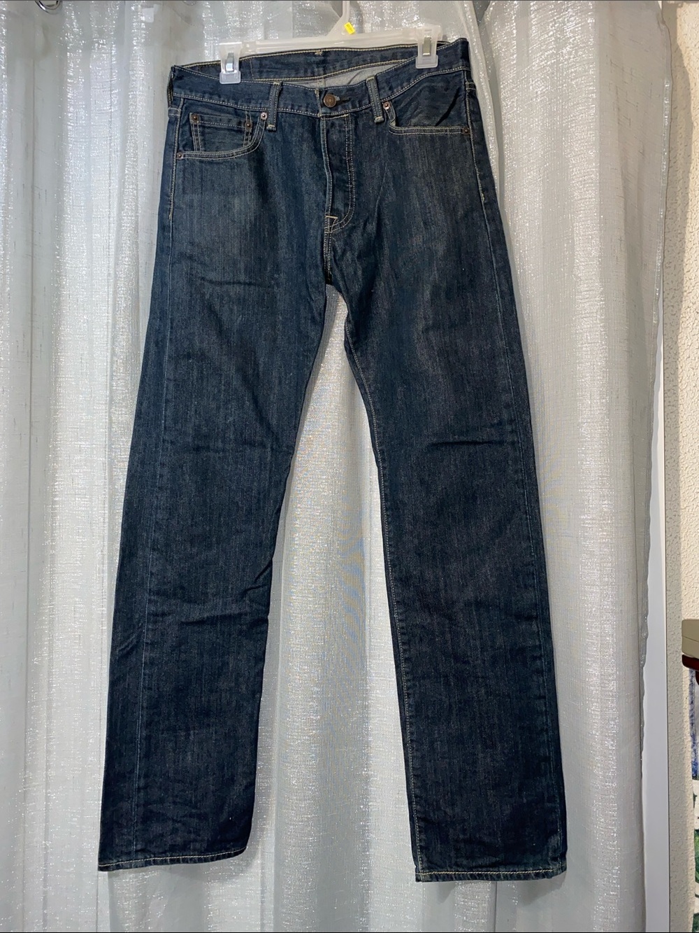 Levi's 501 Straight Men's Dark Blue Denim Jeans